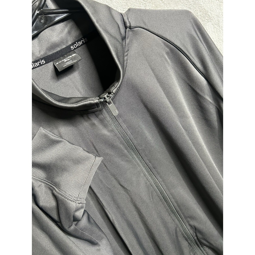 Solaris Track Jacket Size XL Full zip Gray